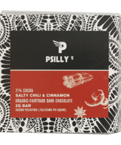 Psilly – Dark Chocolate Bar – Salty Chili & Cinnamon