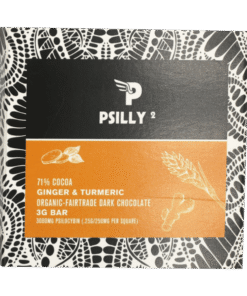 Psilly – Dark Chocolate Bar – Ginger & Turmeric
