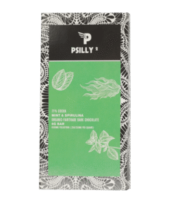 Psilly – Dark Chocolate Bar – Mint & Spirulina - Image 3