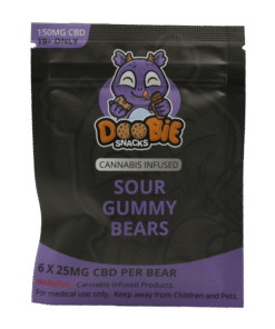 Doobie Snacks – CBD Sour Gummy Bears – 150mg CBD