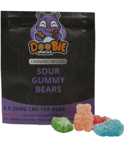 Alternative view of Doobie Snacks – CBD Sour Gummy Bears – 150mg CBD