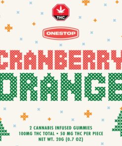 Onestop 100mg THC Cranberry Orange Gummies
