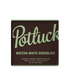 Alternative view of Potluck – Infused Chocolate – Matcha White Chocolate – 300mg THC