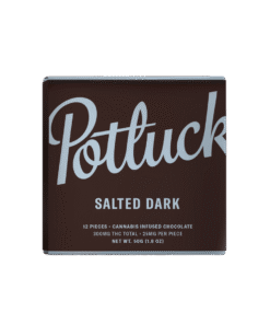 Alternative view of Potluck – Infused Chocolate – Salted Dark – 300mg THC