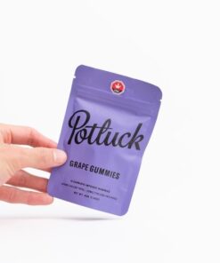 Potluck Extracts – Grape Gummies (1:1) – 100mg THC / 100mg CBD - Image 3