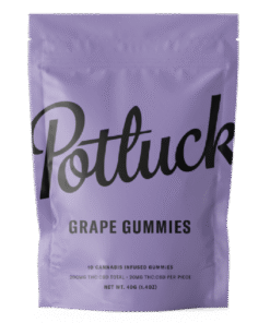 Potluck Extracts – Grape Gummies (1:1) – 100mg THC / 100mg CBD