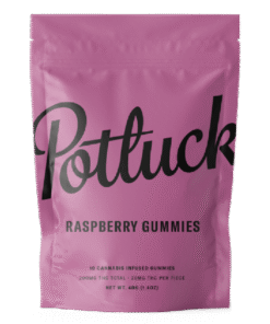 Potluck Extracts – Raspberry Gummies – 200mg THC