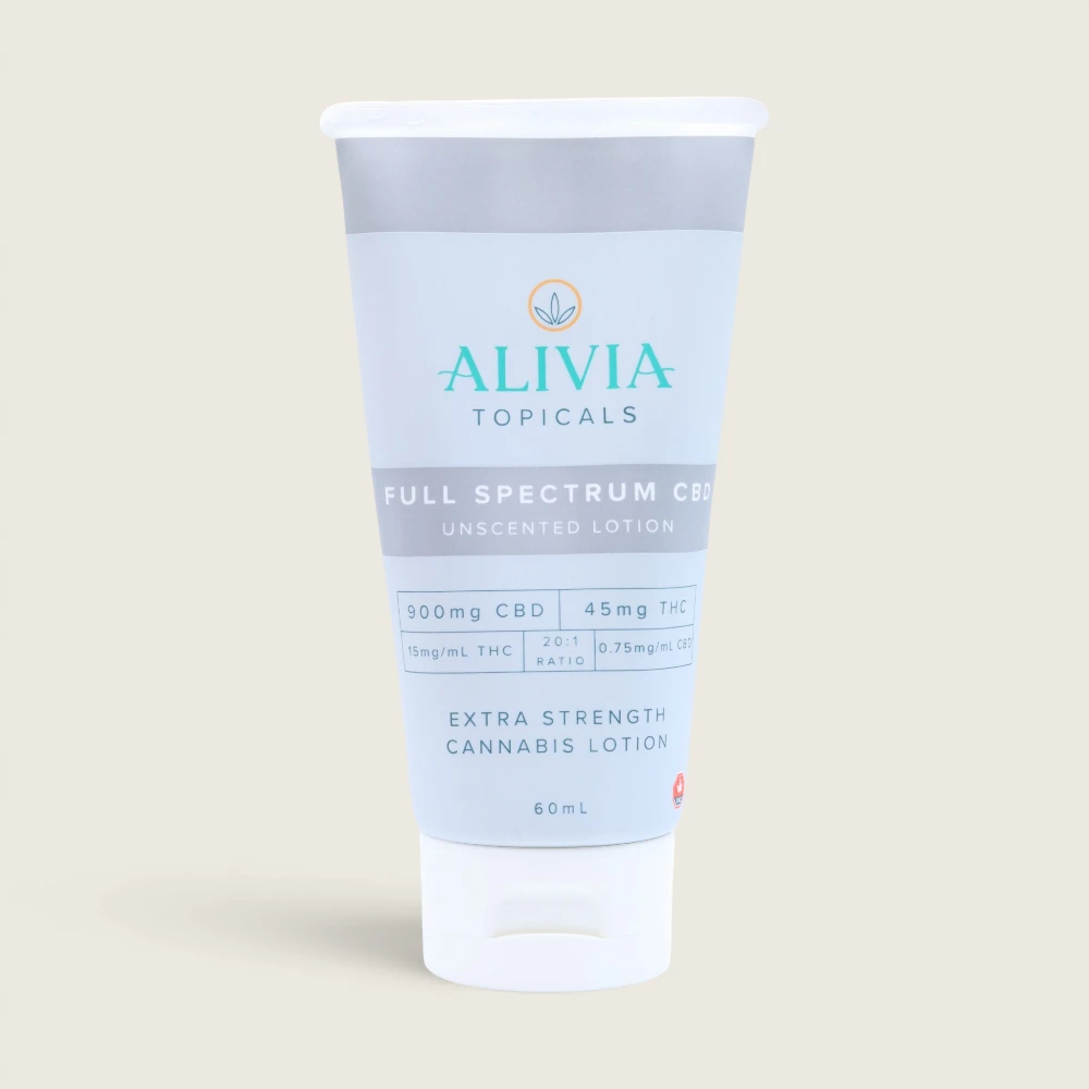 Alivia - Full Spectrum CBD Unscented Lotion (900 mg CBD / 45 mg THC)
