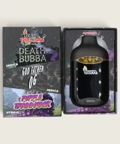 Burn - Death Bubba + Godfather OG + Purple Trainwreck Triple Threat Disposable Vape (3 g + 3 g + 3 g)
