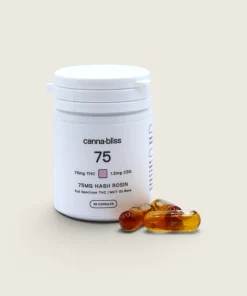 Canna-Bliss - Live Hash Rosin Capsules (75 mg THC x 30)