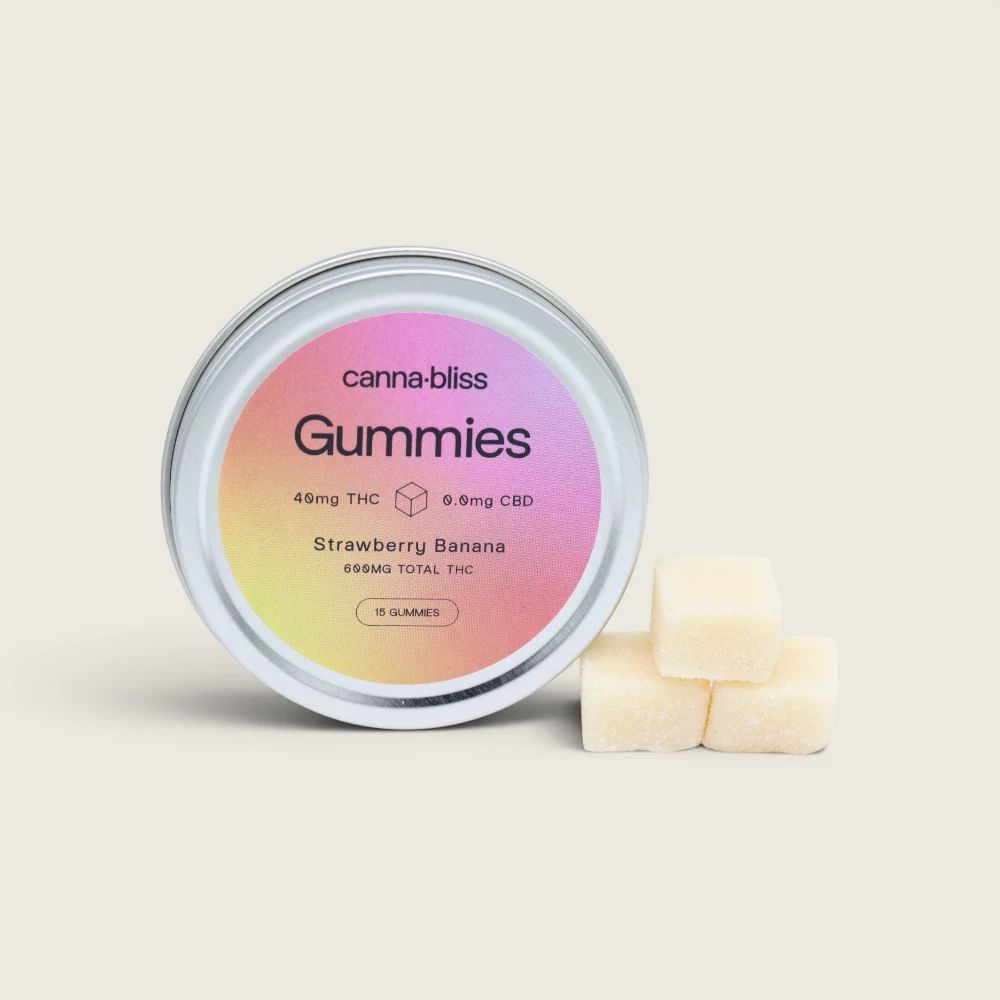 Canna-Bliss - Strawberry Banana Gummies (600 mg THC)