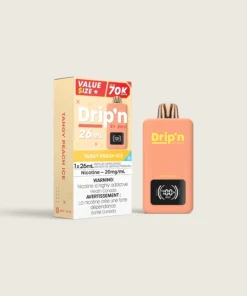 Drip’n - Tangy Peach Ice 26mL 70K Disposable Vape (20 mg/mL nicotine)