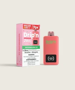 Drip’n - Watermelona CG 26mL 70K Disposable Vape (20 mg/mL nicotine)