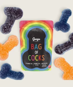 Ganja Edibles - Sour Bag of Cocks Gummies (240 mg THC)
