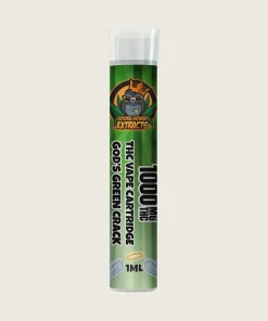 Golden Monkey Extracts - God’s Green Crack Vape Cartridge (1000 mg THC)