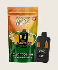 Golden Monkey Extracts - Mango Tango + Citrus Grove Dual Chamber Disposable Vape Pod (6000 mg THC)