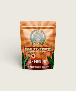 Golden Monkey Extracts - Peach Sour Gummies (240 mg THC)