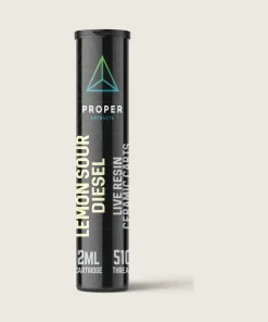 Proper Extracts - Lemon Sour Diesel Live Resin Vape Cartridge (2 mL)
