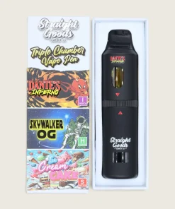 Straight Goods - Dante’s Inferno + Skywalker OG + Ice Cream Cake Triple Chamber Disposable Vape (3 g + 3 g + 3 g)