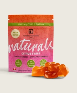 Twisted Extracts - Naturals Citrus Twist High Dose Gummies (1200 mg THC)