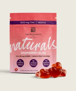 Twisted Extracts - Naturals Raspberry Bliss Gummies (200 mg THC)