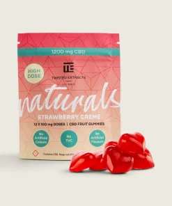 Twisted Extracts - Naturals Strawberry Creme High Dose Gummies (1200 mg CBD)